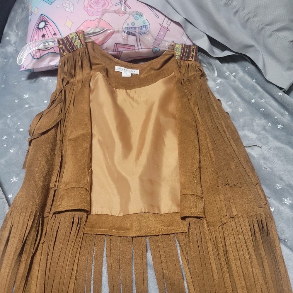 Long fringe vest